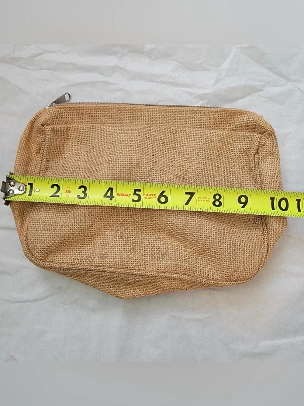 FREE WITH MAKEUP PURCHASE! Biossance Beige Canvas Cosmetic Zippered Bag Pouch